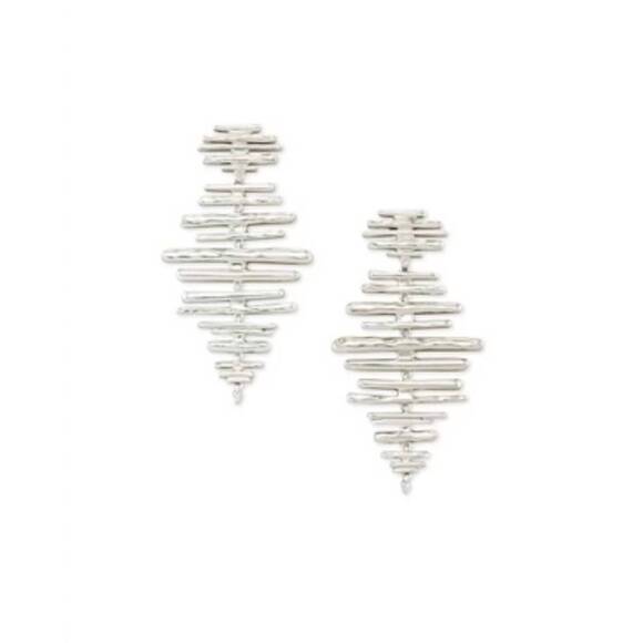 KENDRA SCOTT Jewelry - NEW KENDRA SCOTT women's rylan zigzag earrings in statement rhodium